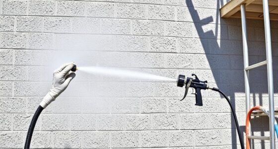 spray concrete wall technique