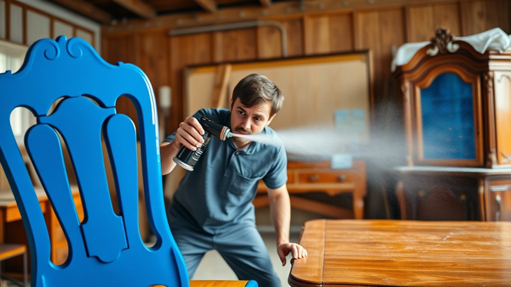 spray furniture for professional finish