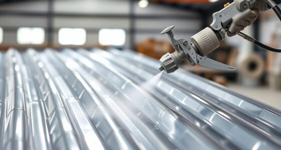 spray metal roofing panels