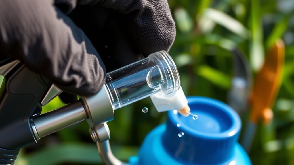 sprayer priming and maintenance