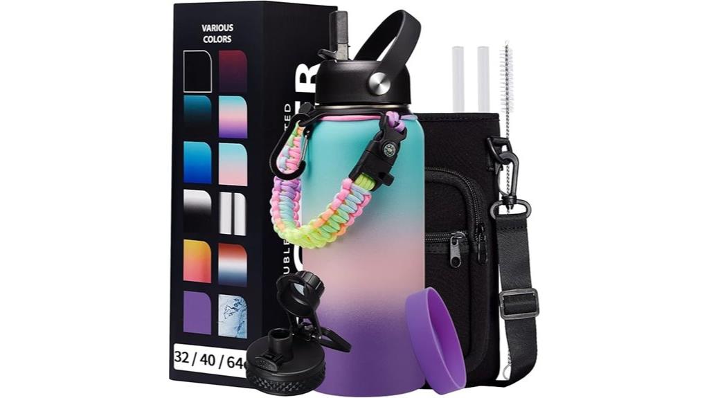 stainless steel bottle with straw