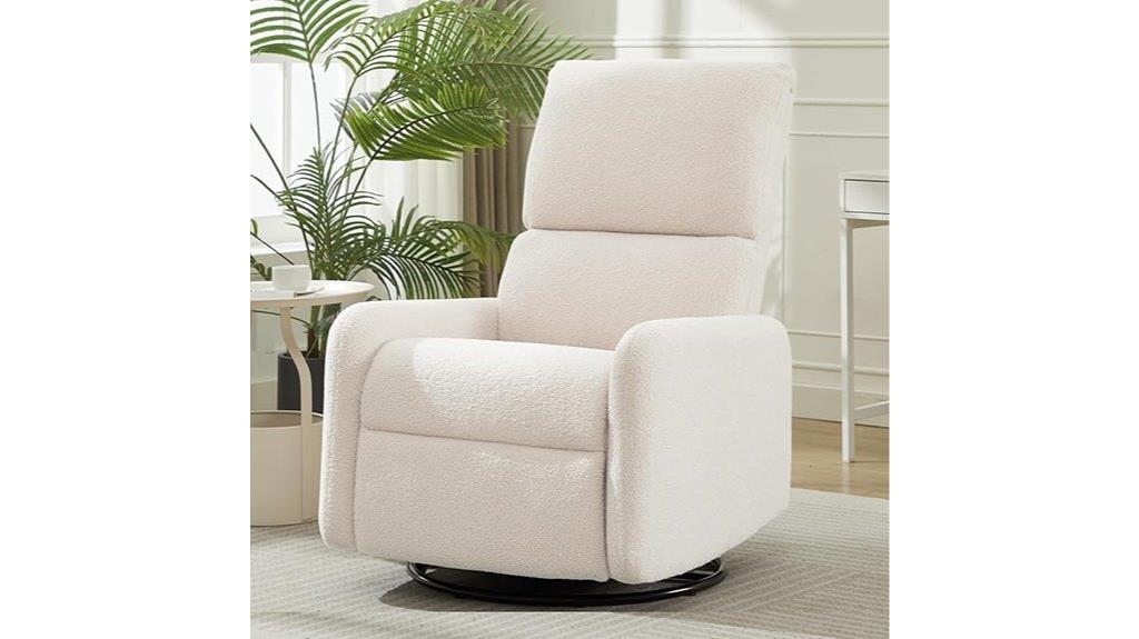 swivel glider with pockets