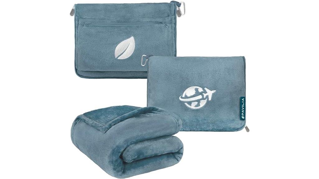 travel blanket and pillow