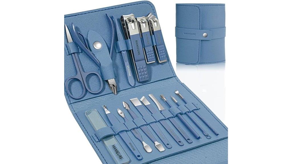 travel leather manicure kit