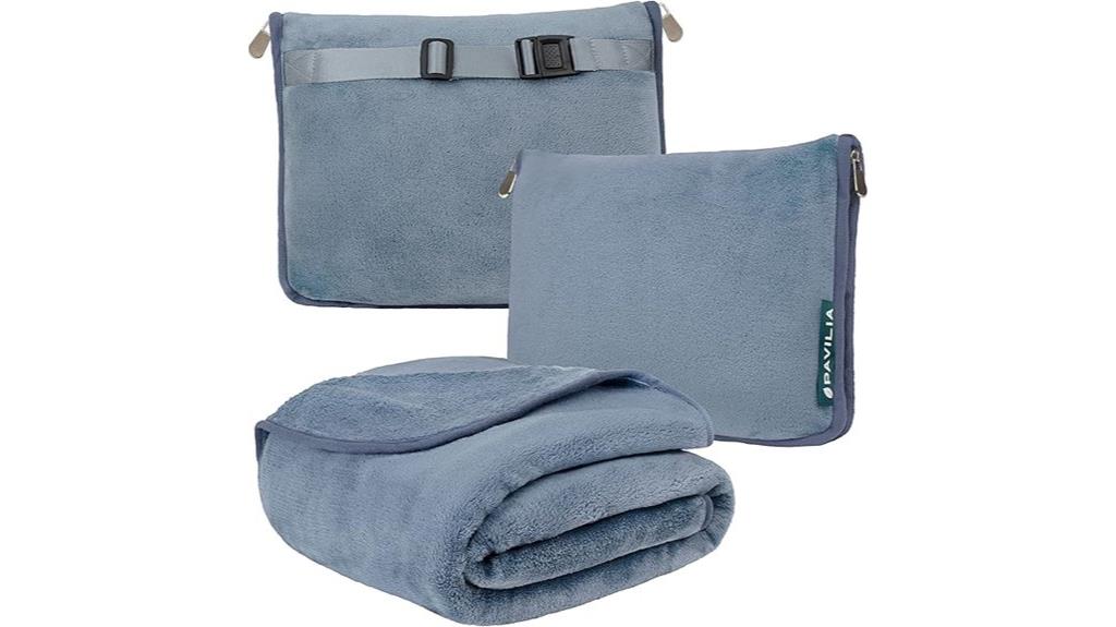 travel pillow and blanket