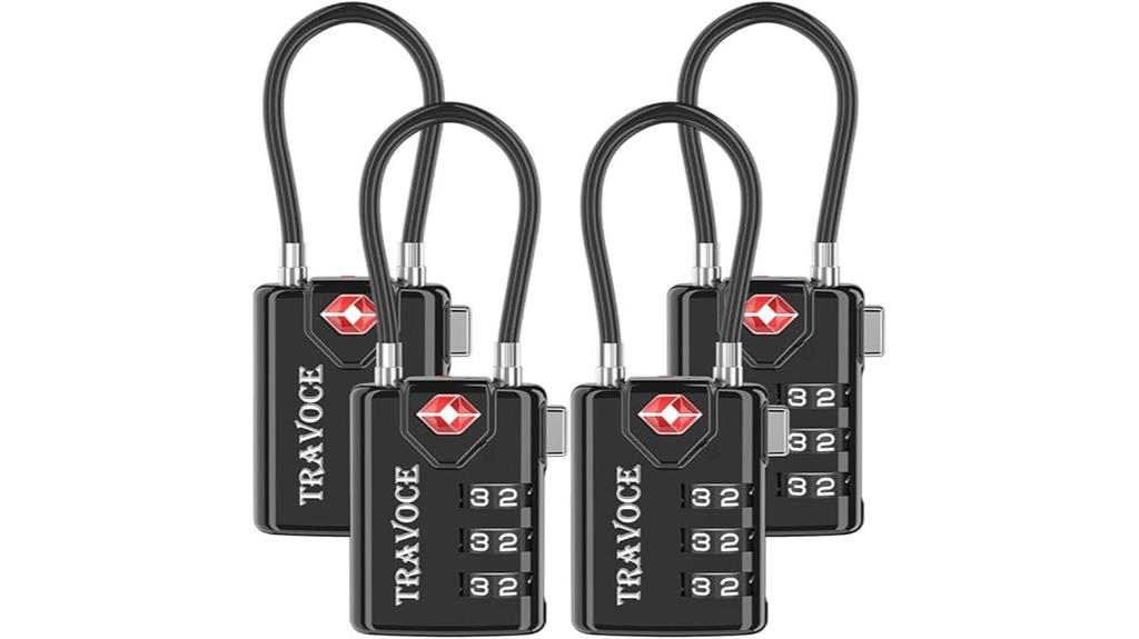 tsa approved luggage lock set