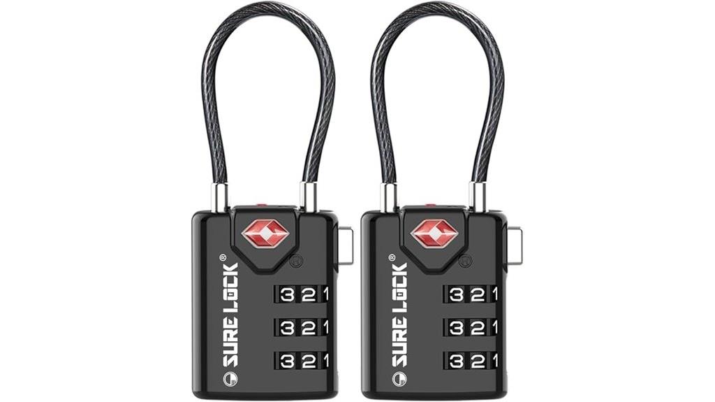 tsa approved travel luggage locks