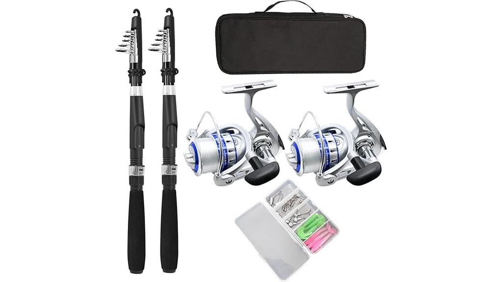 two piece collapsible fishing set