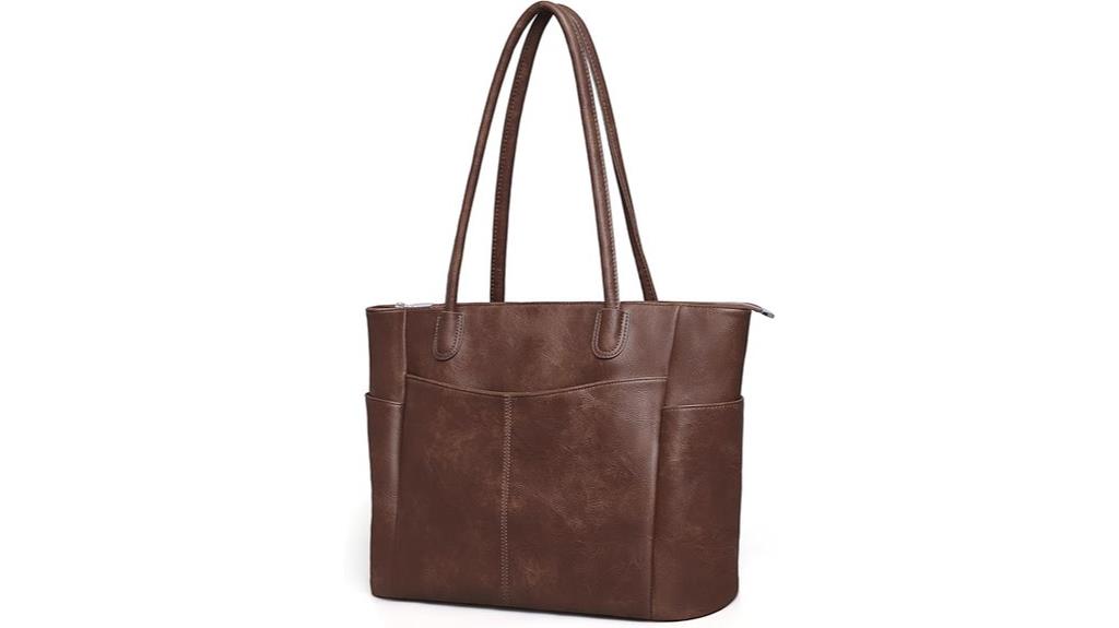 vegan leather large tote