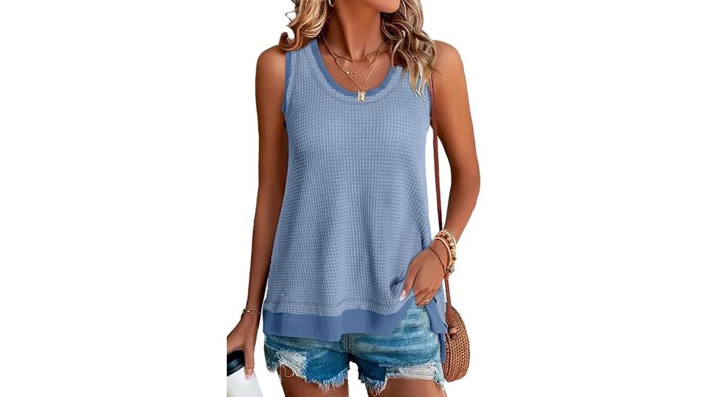 waffle knit summer top