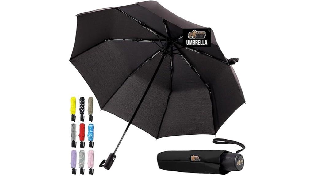 wind resistant travel umbrella