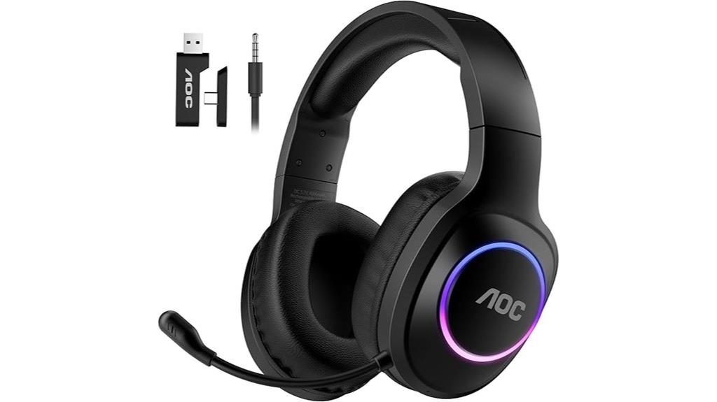 wireless gaming headset rgb