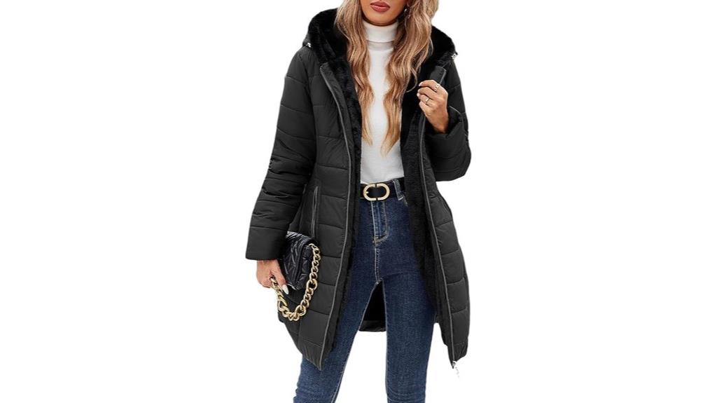 women s fleece lined winter coat
