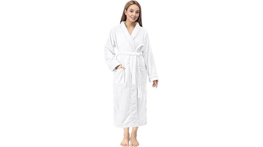 women s plush fleece bathrobe