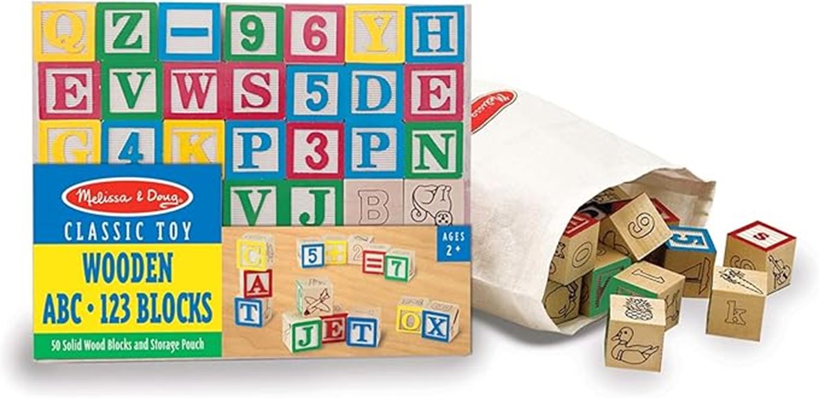 wooden abc 123 blocks