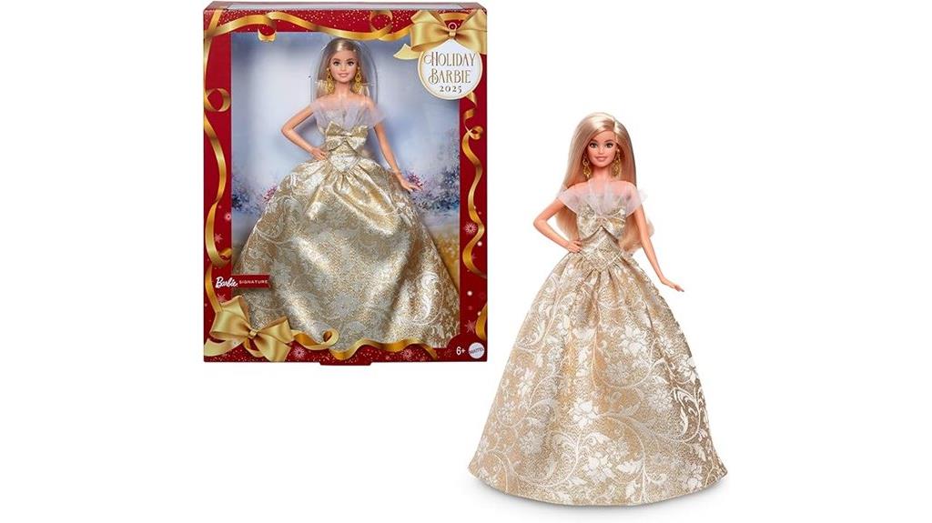 blonde holiday fashion doll