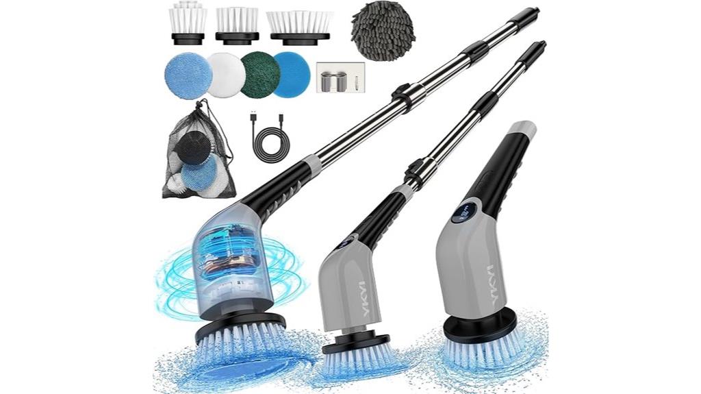 electric spin scrubber includes multiple brushes