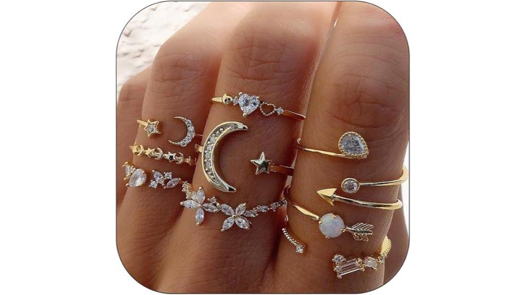 gold women s ring set