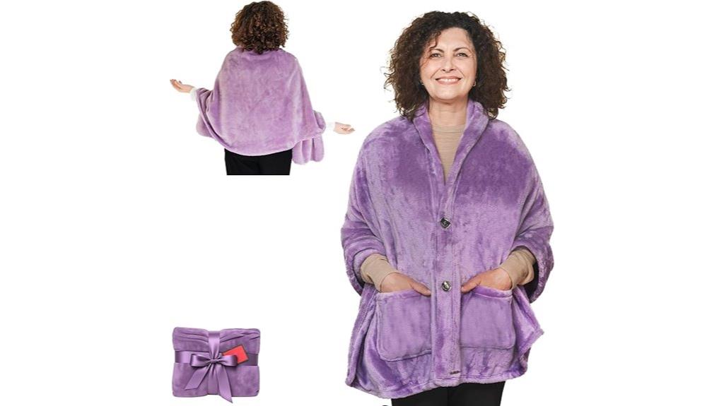 warm cozy fleece wrap