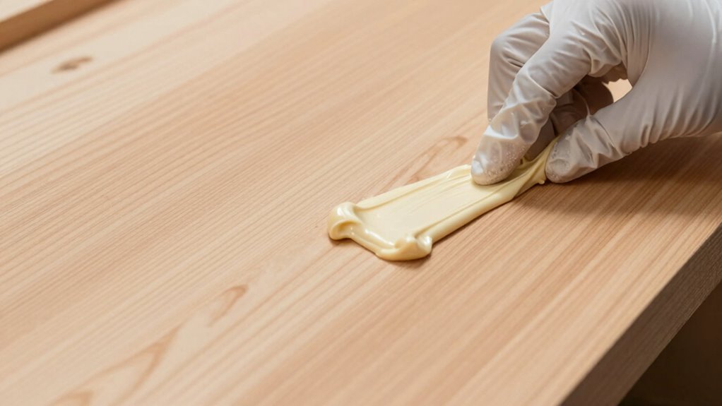 apply smooth grain filler evenly