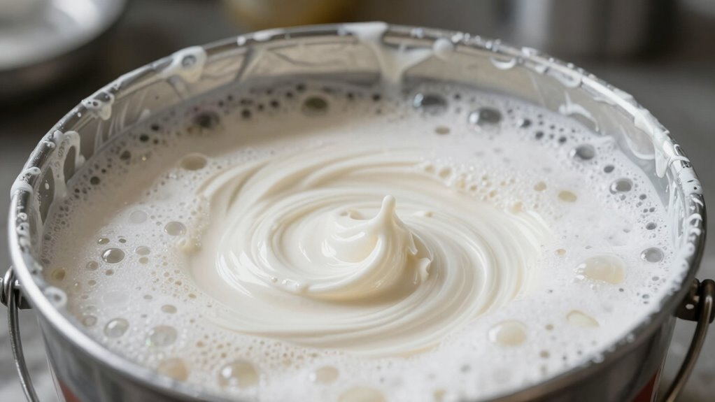 avoid overmixing paint bubbles