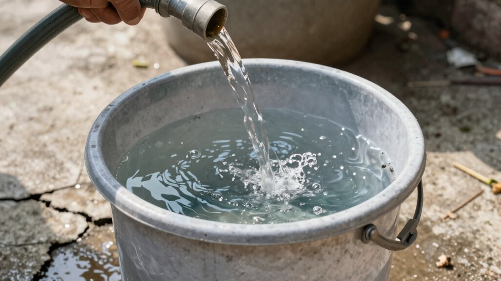 bucket flushing without hose