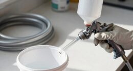 dried paint hose buildup