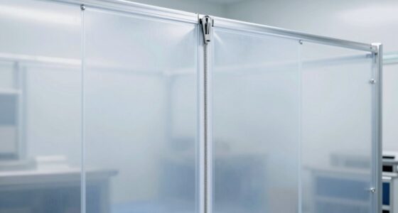 dust control with zipper doors