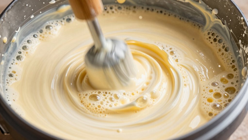 gentle mixing prevents foam