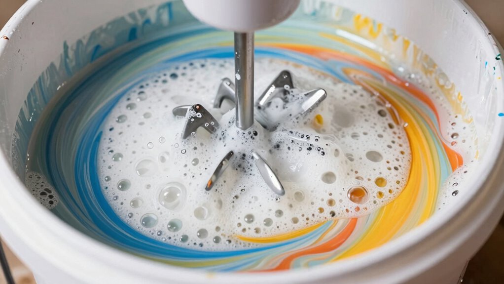 gentle mixing prevents foam