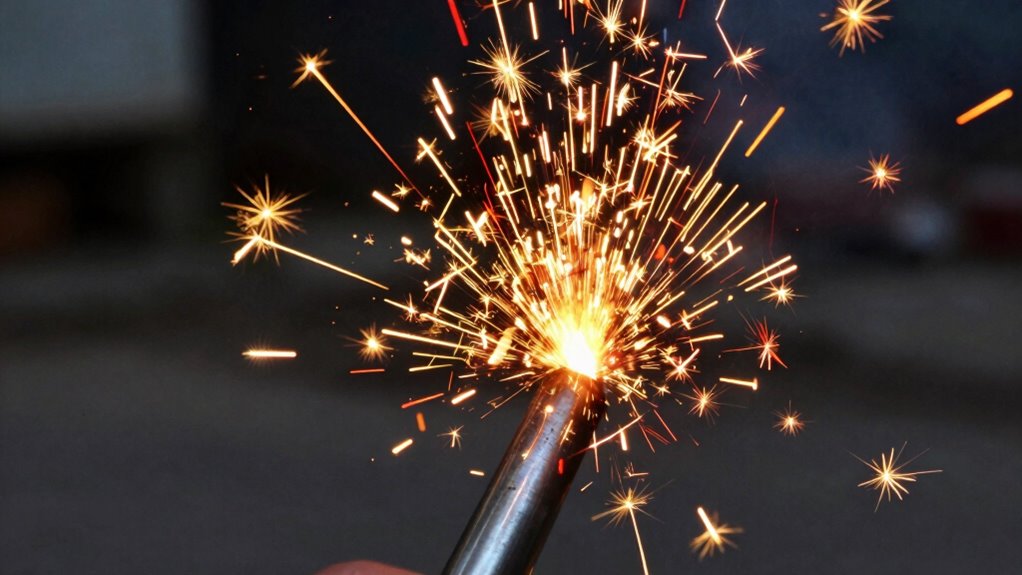 incomplete ignition causes sparks