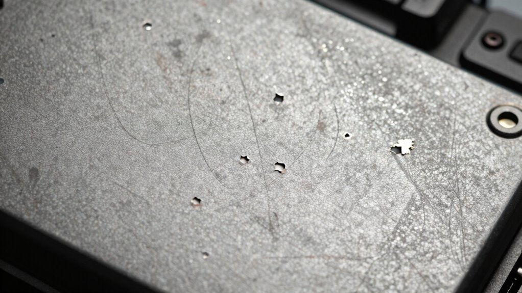 material flaws cause surface craters