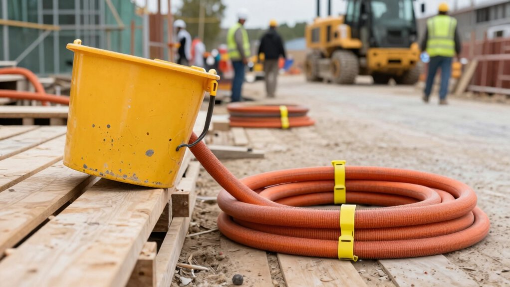 optimal bucket hose placement