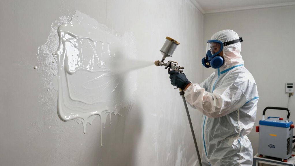 proper latex spray technique