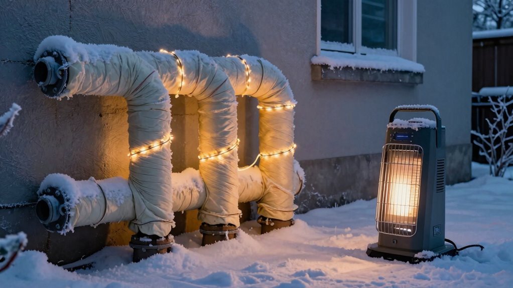 protect pipes with insulation