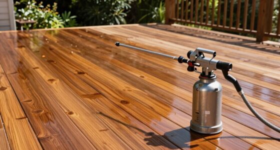 top deck staining sprayers