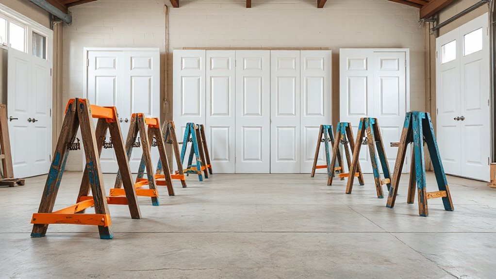 top sawhorses for door painting