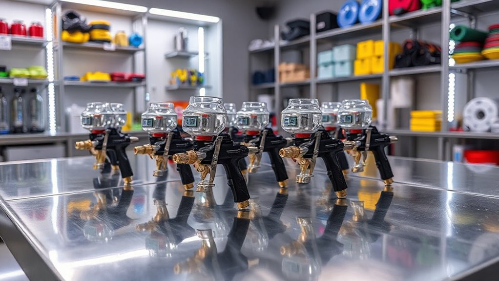 top spray gun cleaning stations