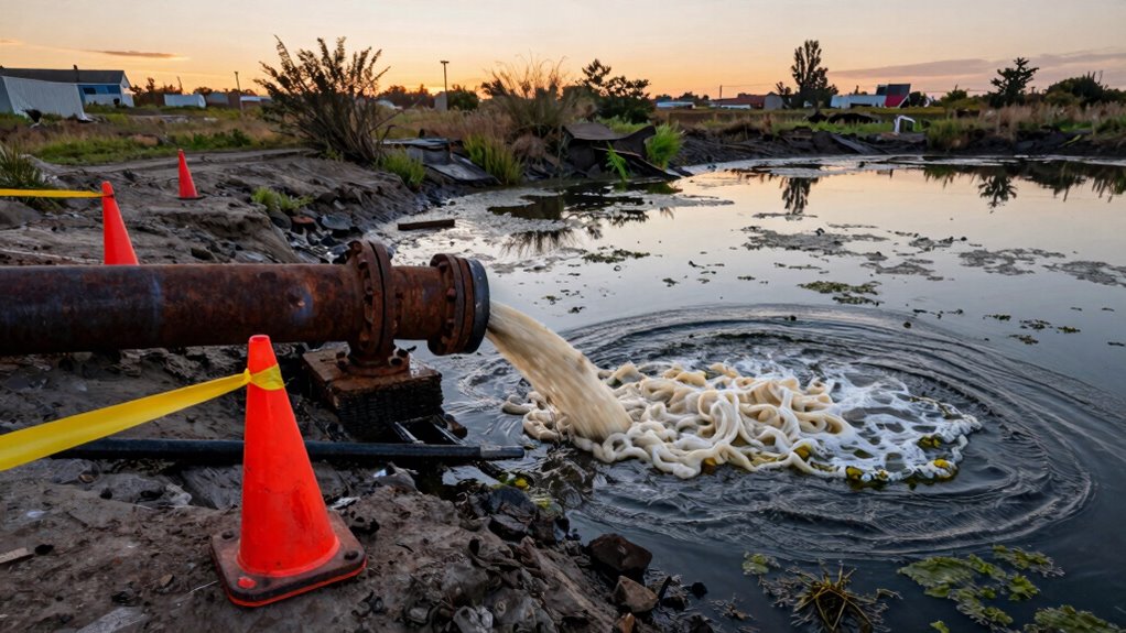 unsafe rinse water disposal practices