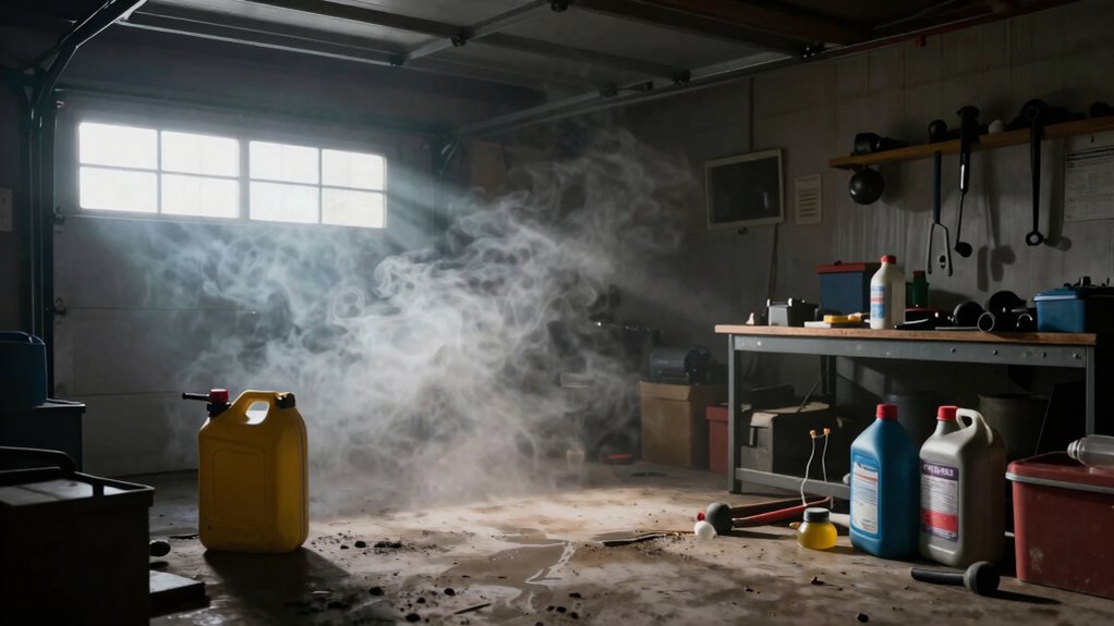 vapors from volatile chemicals