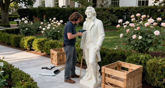 Trump Installs Thomas Jefferson Statue In The Rose Garden