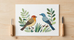Lifelike Birds Emerge From Foliage In Painted Paper Reliefs By The Paper Ark