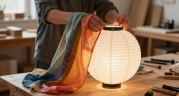She Draped A Scarf Over IKEA’s Paper Lantern, And It Looks Custom