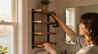 She Put A 5-Tier Shelf Behind Her Bathroom Door