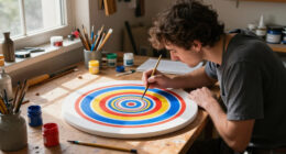 At A ‘Molecular Level,’ Mu Pan Composes Meticulous Mandalas In Acrylic