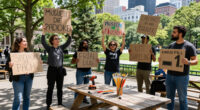 Duo Calls To Oust Leon Black In Protest Outside MoMA