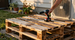 Ditch Store Bought: DIYer Uses Old Wood Pallets To Cover Up An Unsightly AC Unit