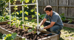 Man Uses PVC Pipes To Build A Trellis System For His Garden — And Just Wow