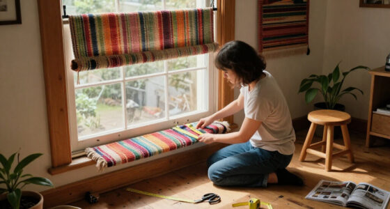 Not Curtains Or Blinds: She Transforms Rugs For A Budget-Friendly Way To Cover Windows