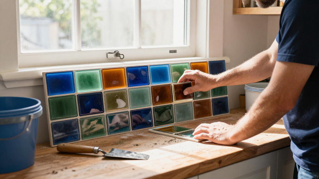 Say Goodbye To Classic White Backsplashes: Hilary Farr Calls Colorful Glass Tile A 'Focal Point'